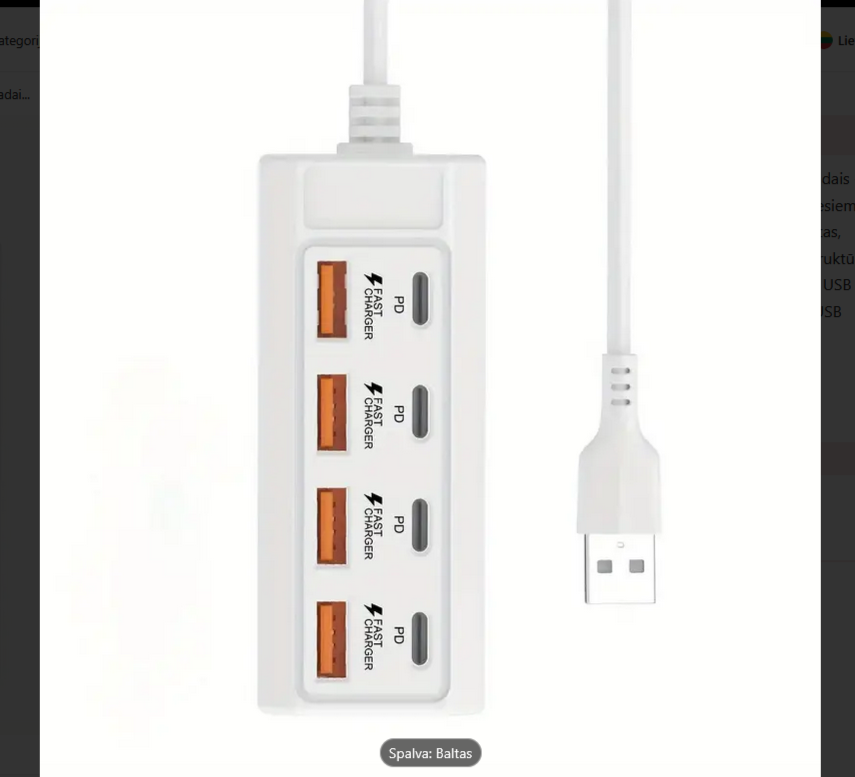 Rozetės šakotuvas su USB - Image 5